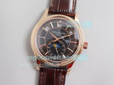 Swiss Caliber 324 Replica Patek Philippe Calatrava 40MM Rose Gold Black Dial GRF